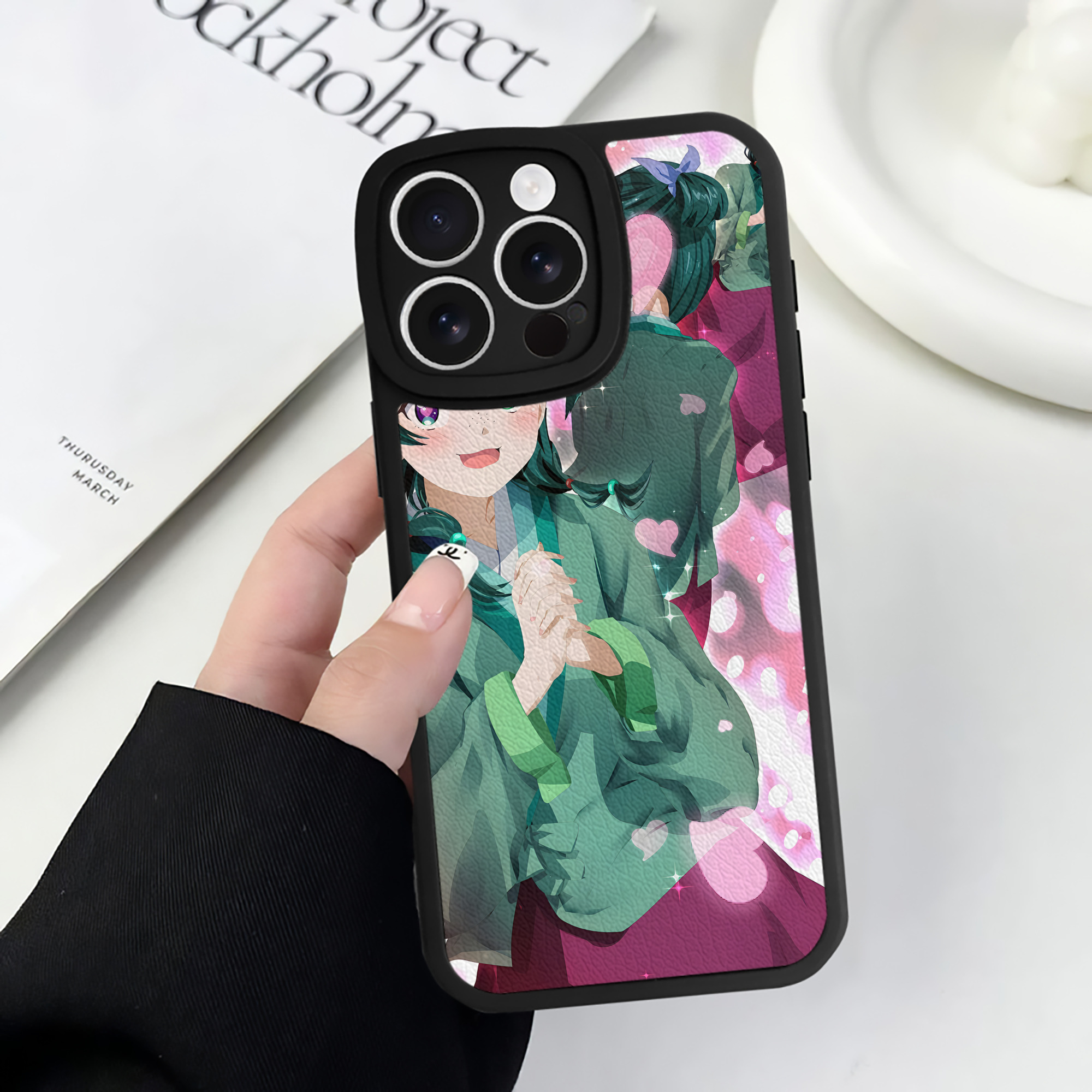 （画像用） 薬屋のひとりごと The Apothecary Diaries 【iPhone 16シリーズ対応】シリコンスマホケース（レザー調） 材質：シリコン